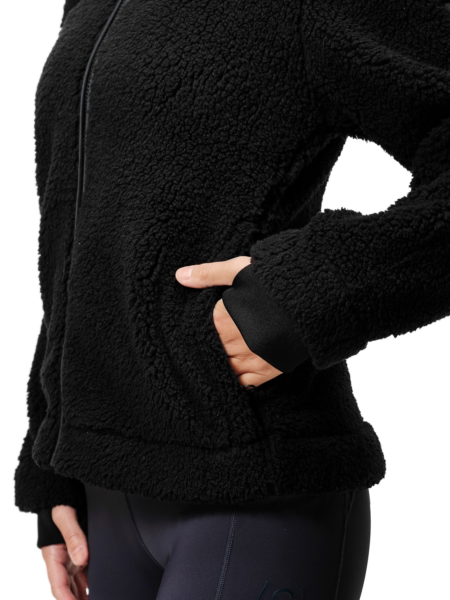 Veste Teddy polaire Black