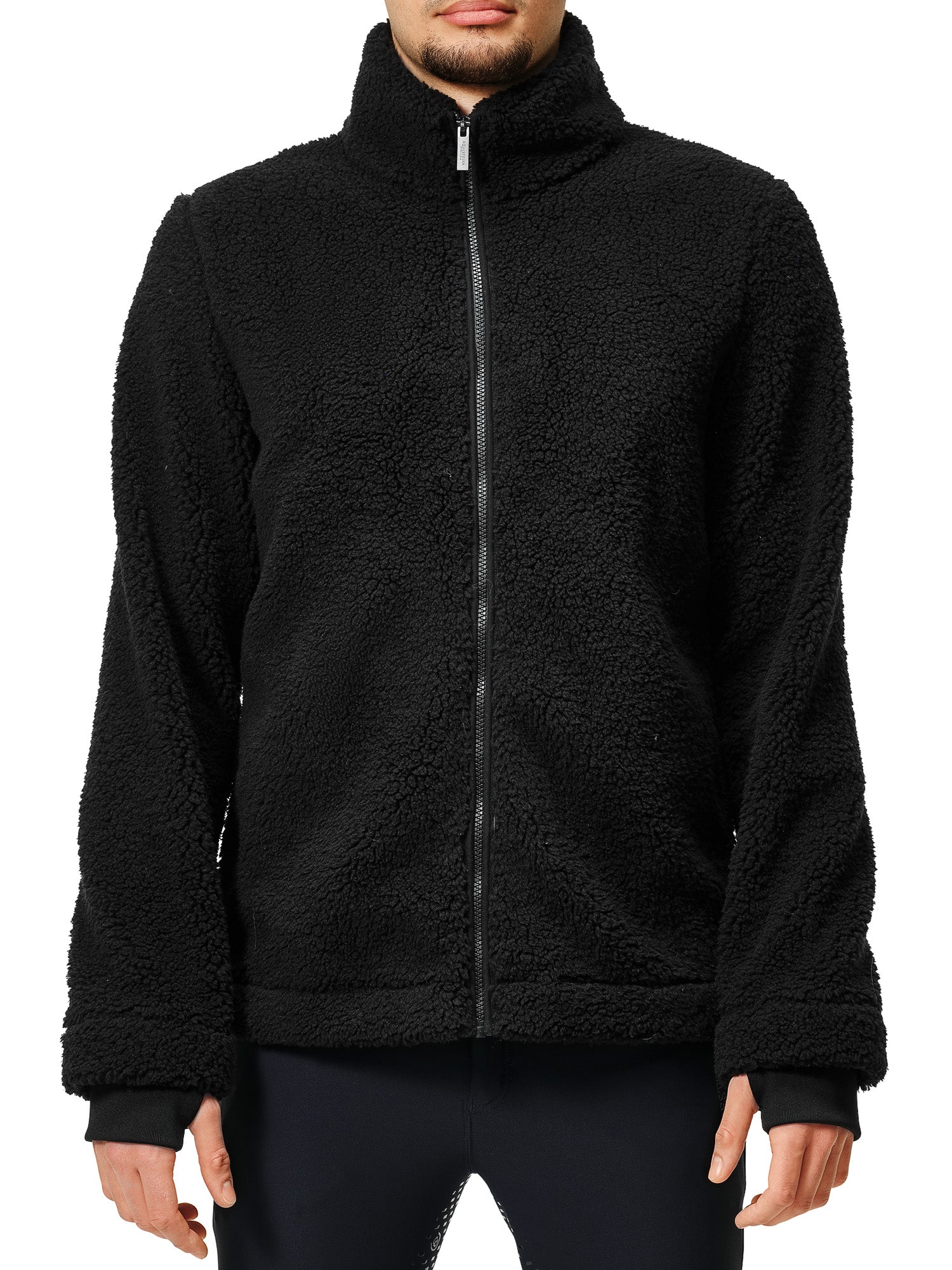 Teddy Fleece Jacket Men Black