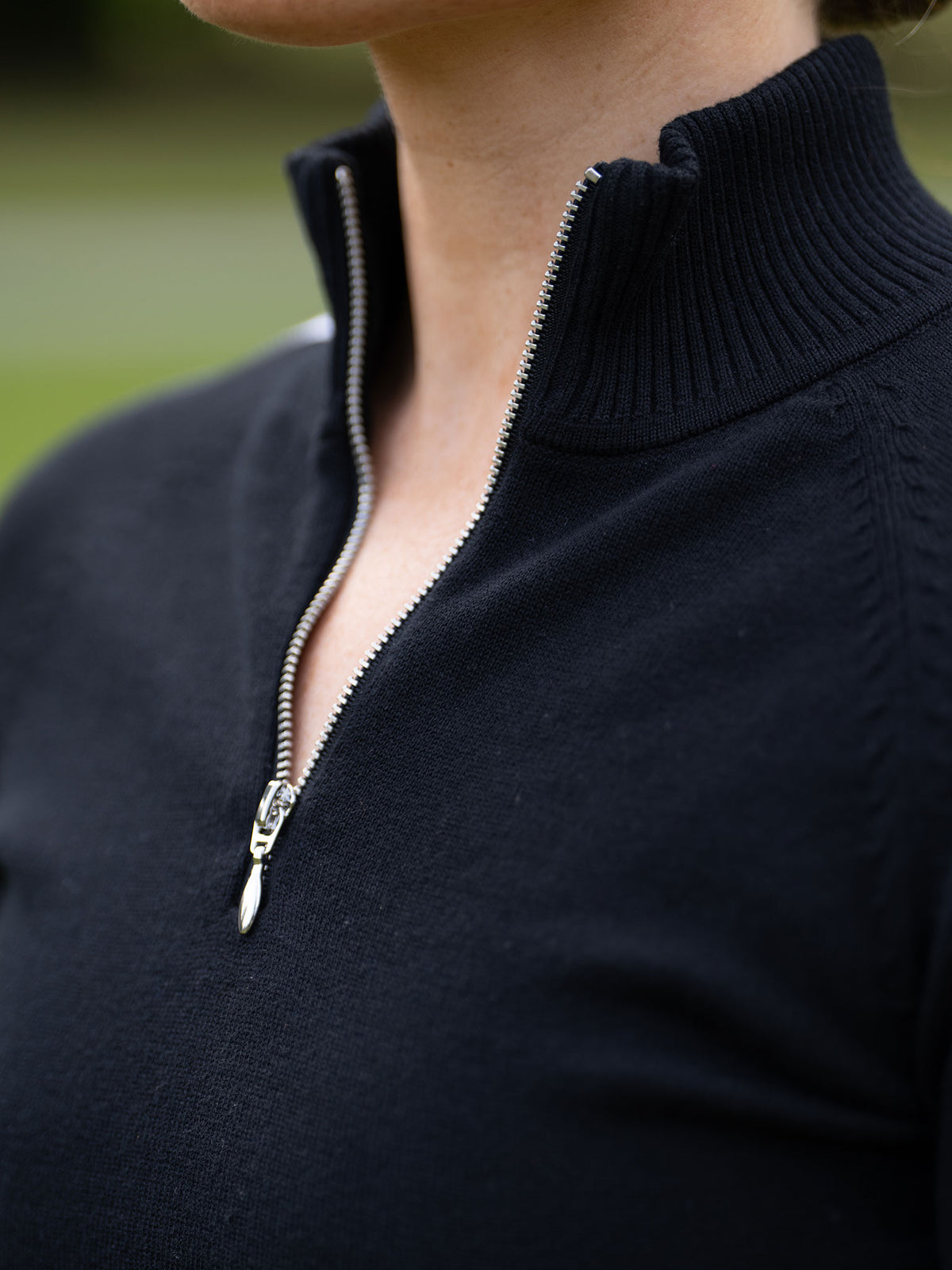 Haut Zippé en Tricot Black