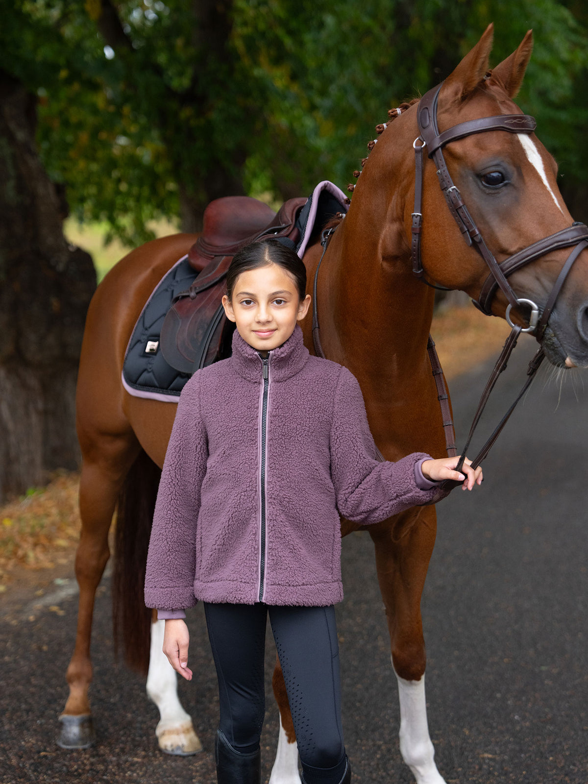 Teddy Fleece Jacket Young Rider Blush
