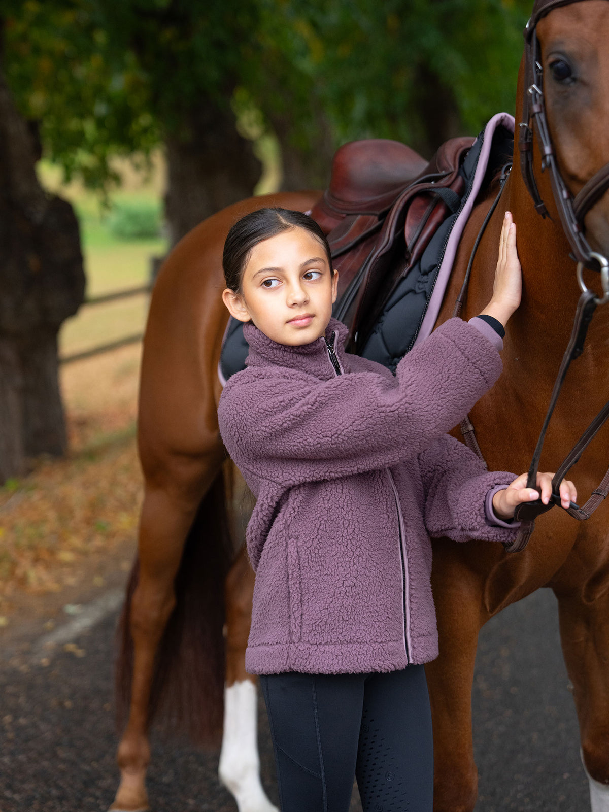 Teddy Fleece Jacket Young Rider Blush