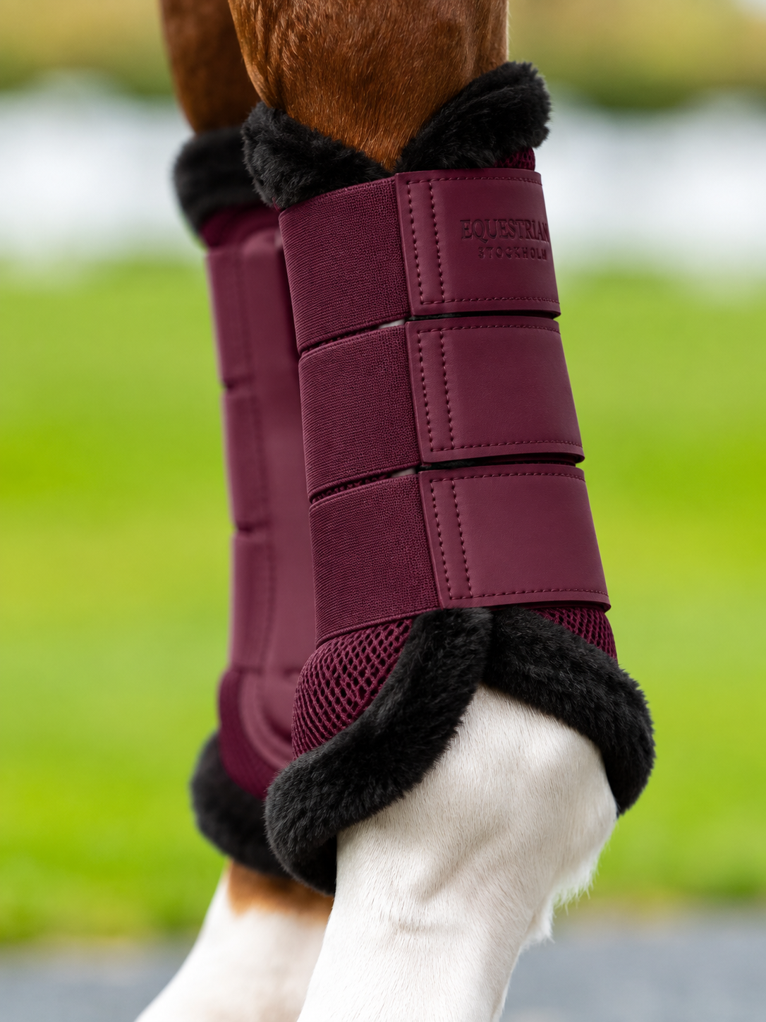 Protectores Cerrados Mesh Con Borreguillo Mauve Wine
