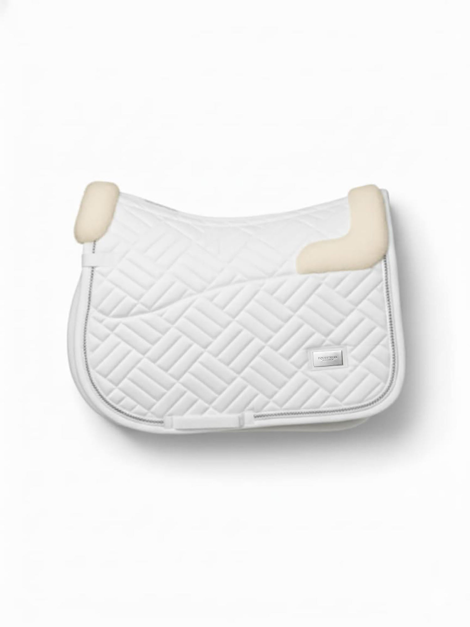Jump Saddle Pad Vegan Fur Crystal White