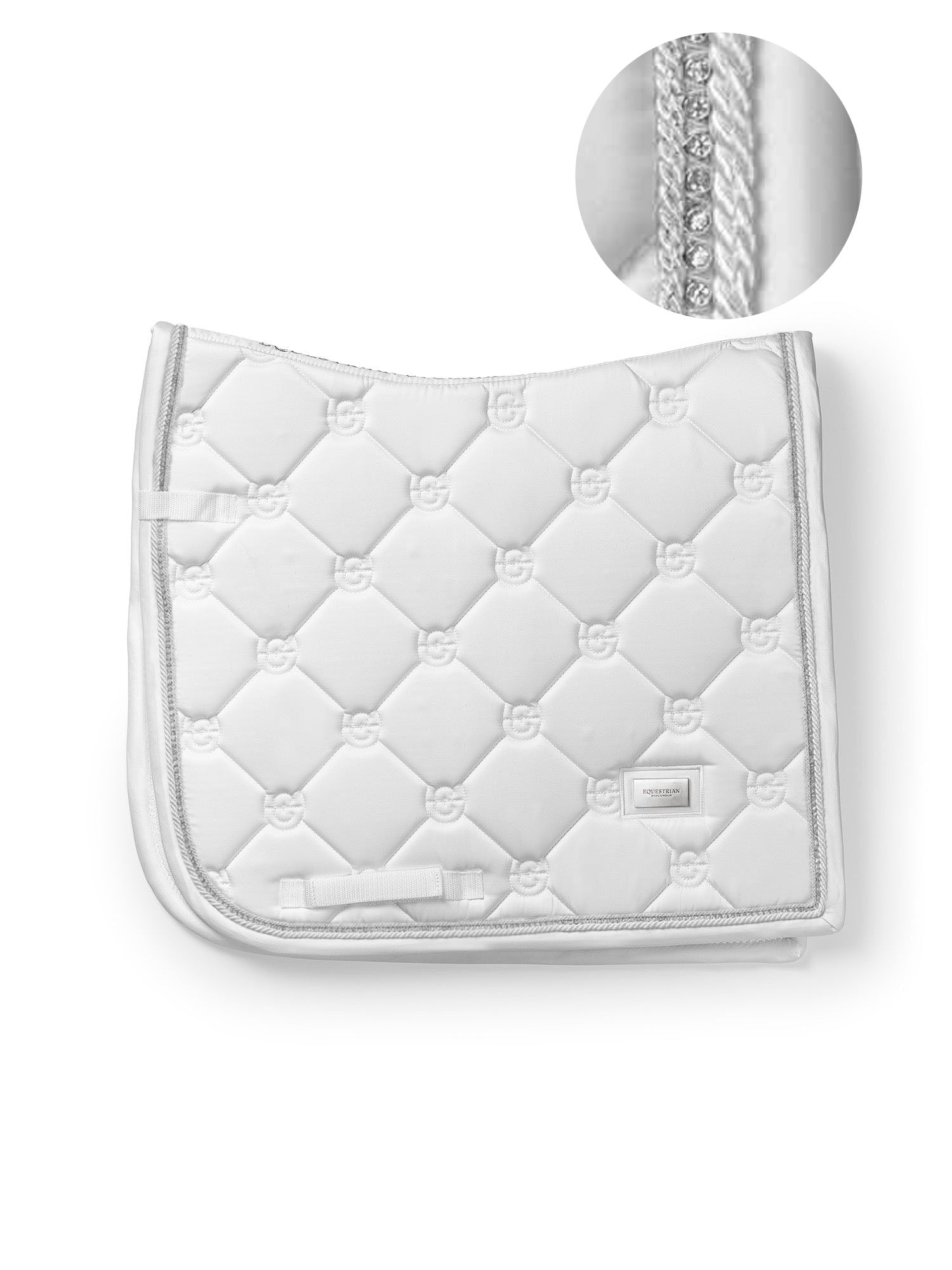 Dressage Saddle Pad Crystal Shine White