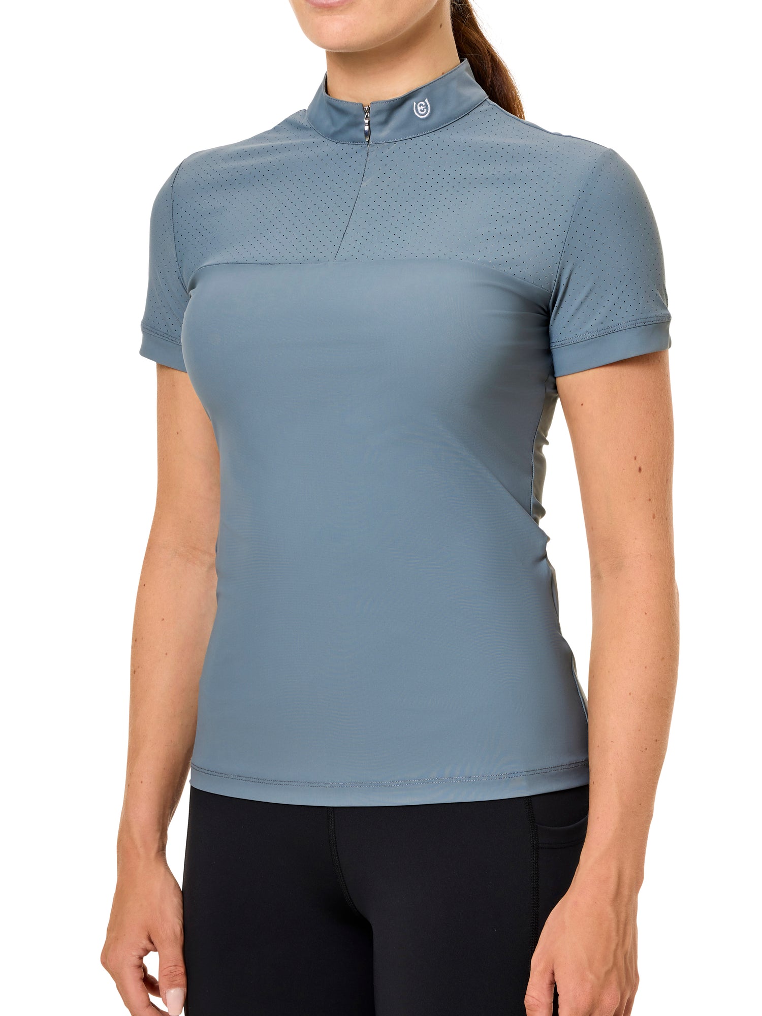 Divine Motion Top Metallic Blue