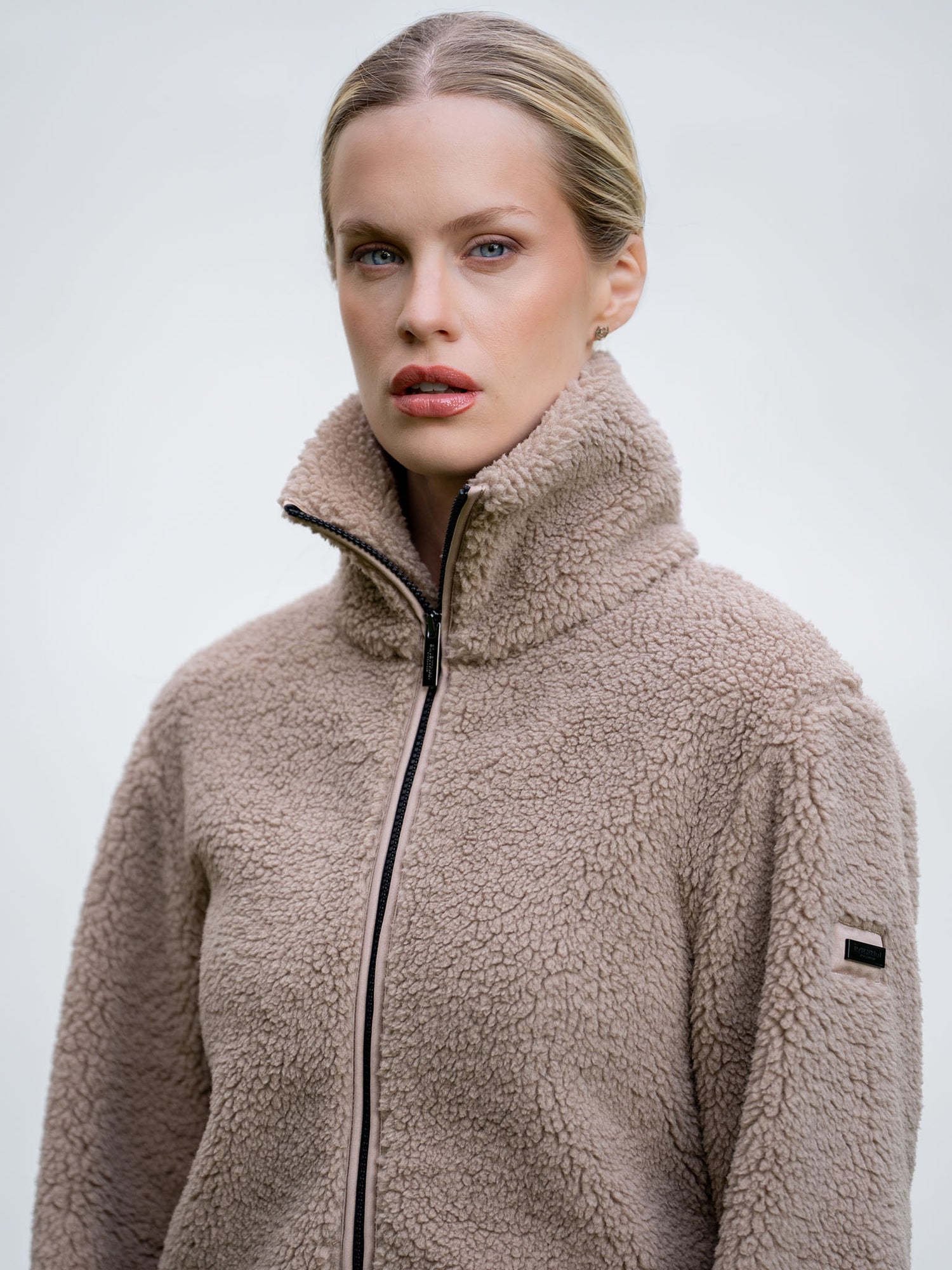 Teddy Fleece Jacket Sand