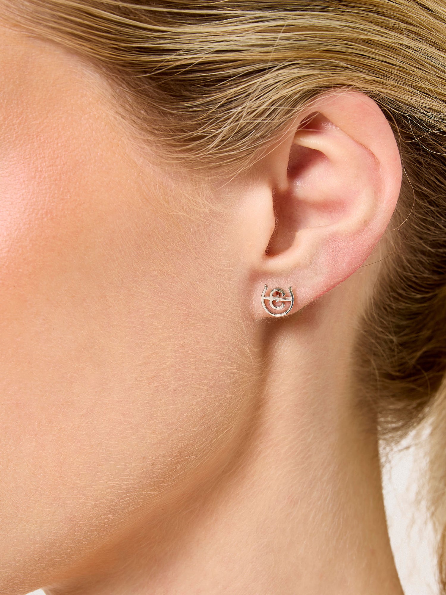 Logo Earrings Silver