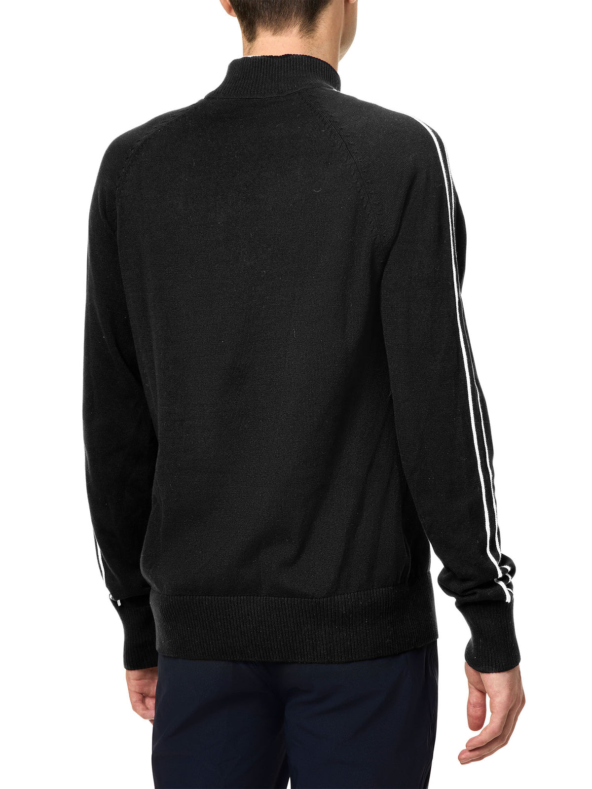 Strick Zip Top Herren Black