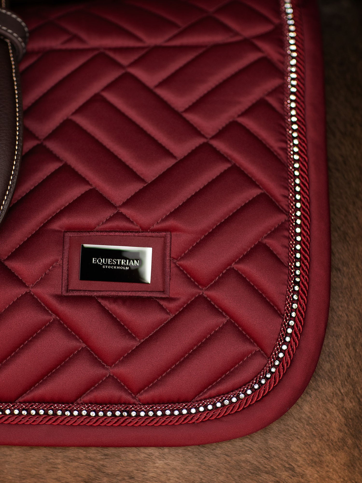 Hoppschabrak Vegan Fur Crystal Bordeaux