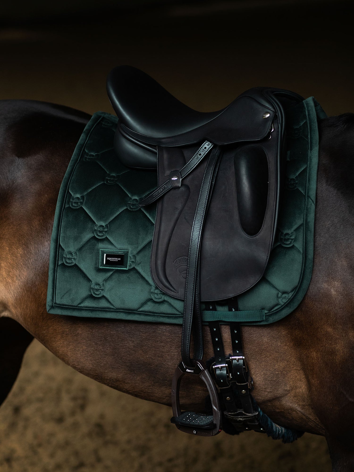 Dressage Saddle Pad Velvet Sycamore Green