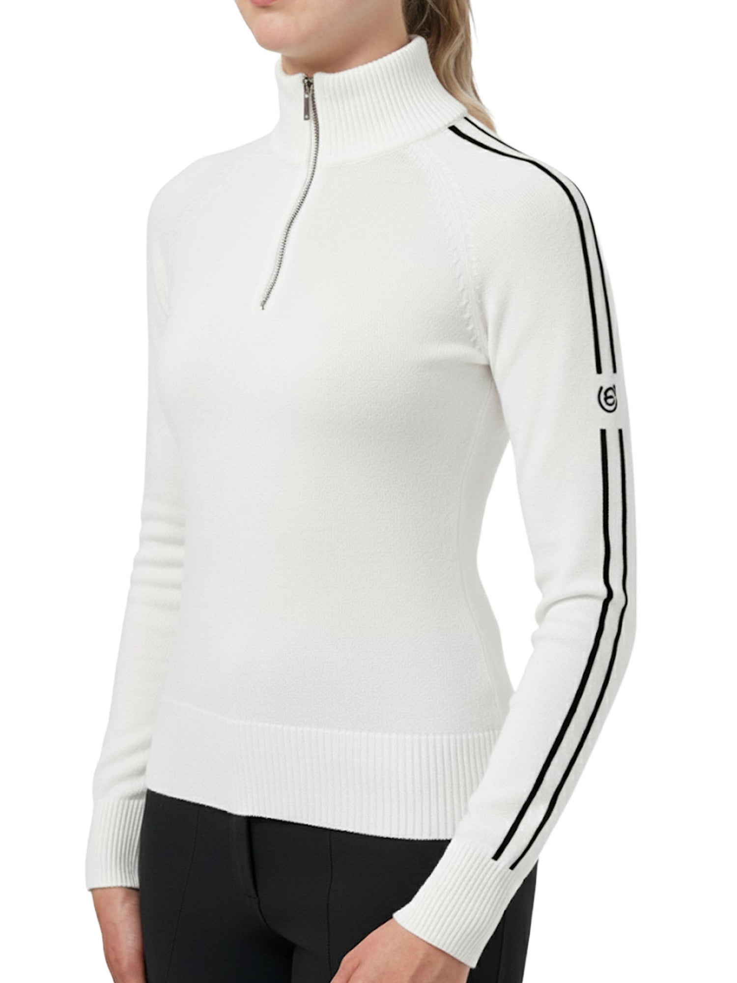 Knitted Zip Top White