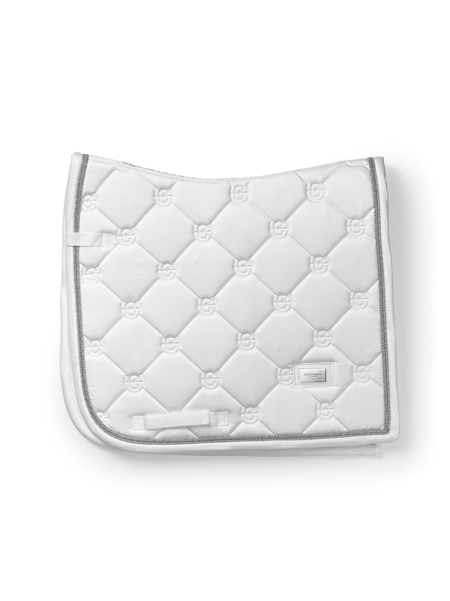 Dressage Saddle Pad White Perfection Silver