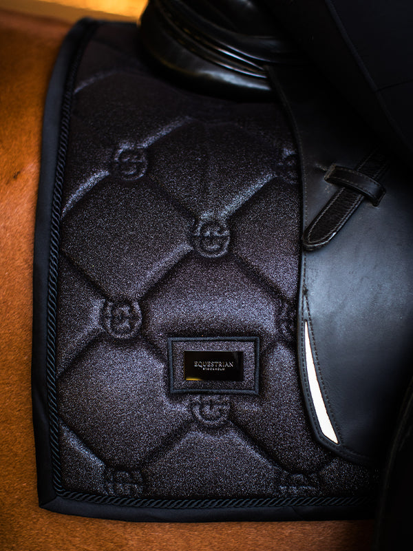 Dressage Saddle Pad All Black Glimmer