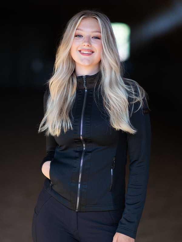 Fleece Jacket All Black Glimmer