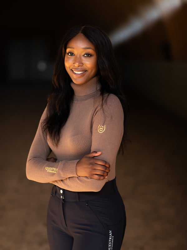 Knitted Polo Top Champagne