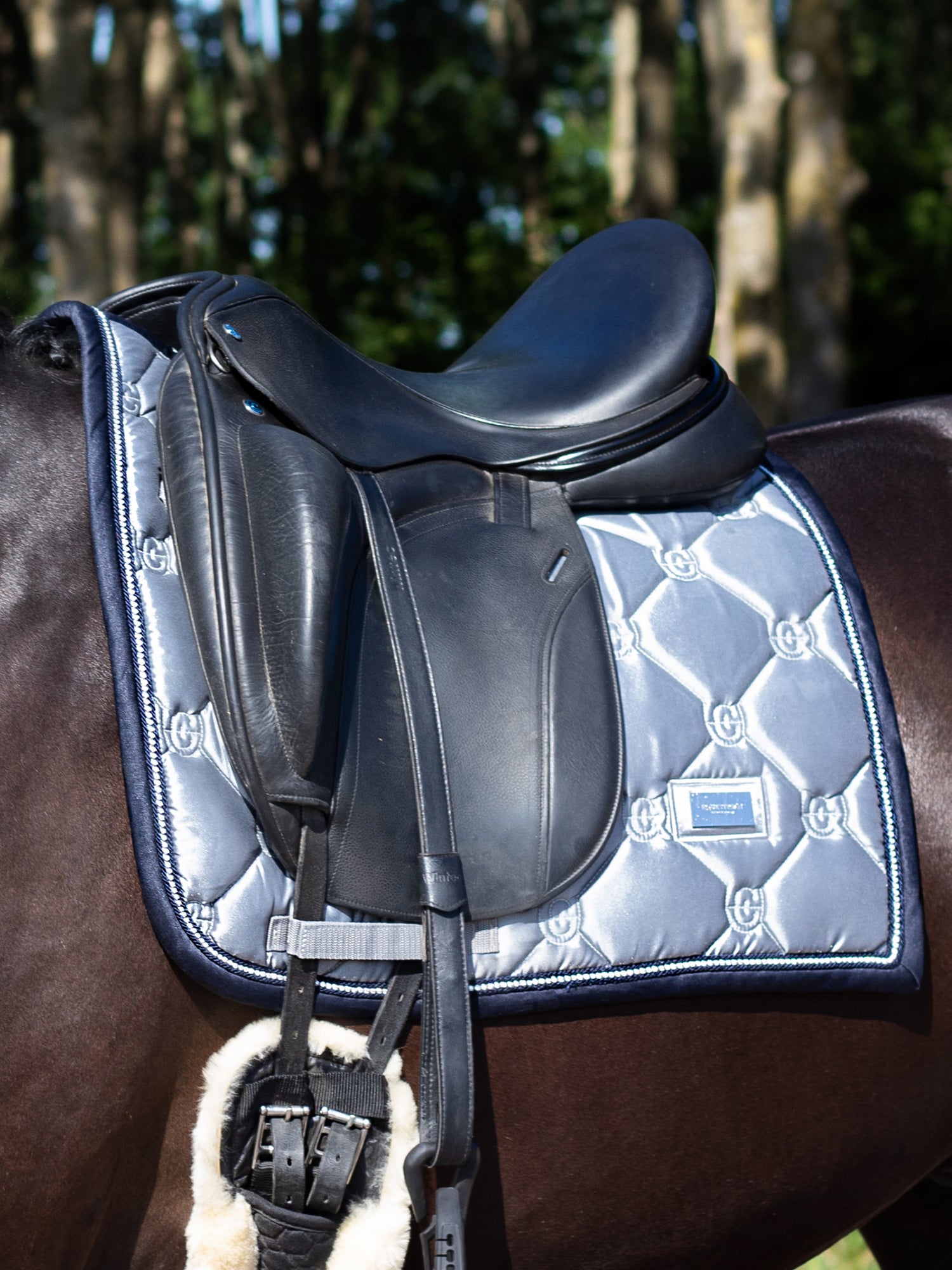Dressage Saddle Pad Crystal Grey