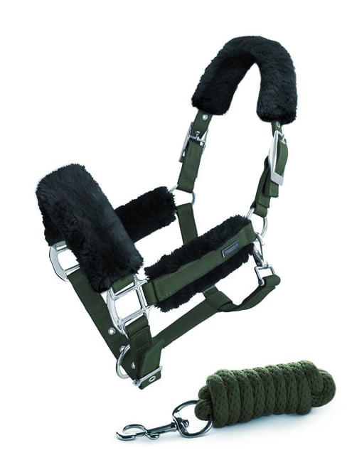 Fur Halter & Lead Rope Deep Olivine