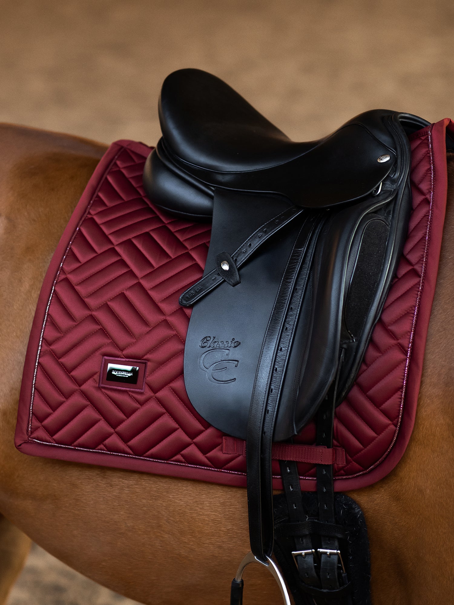 Dressage Saddle Pad Modern Bordeaux