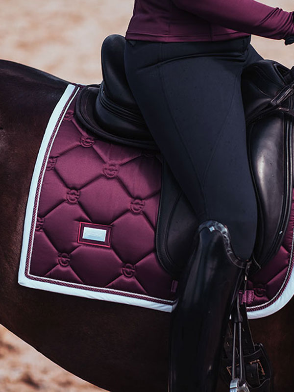 Dressage Saddle Pad Purple White Edge