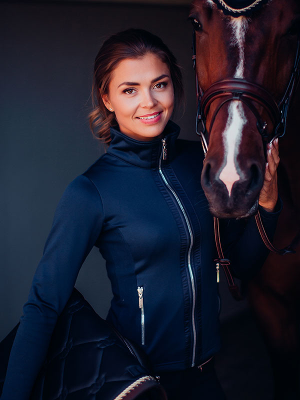 Fleece Jacket Navy Silver