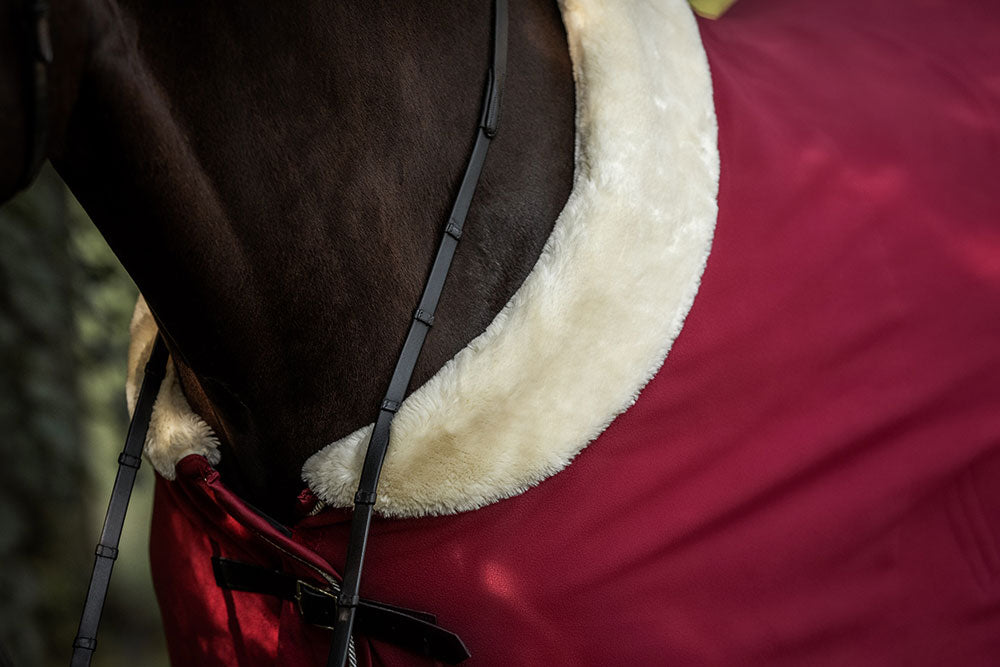 Fleece Blanket Fur Bordeaux