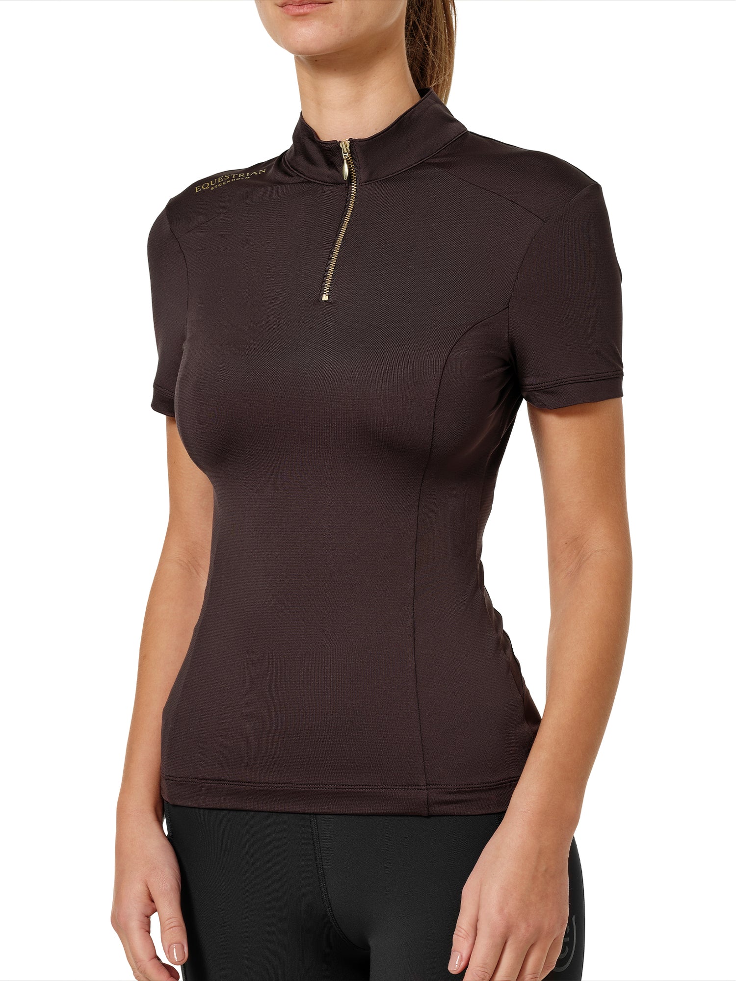 UV Protection Top Short Sleeve Golden Brown
