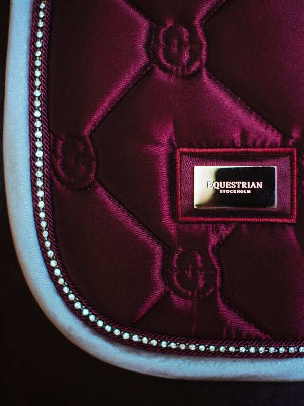 Dressage Saddle Pad Crystal Merlot Gold