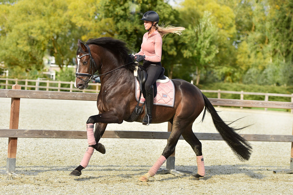 Dressage Saddle Pad Pink Pearl