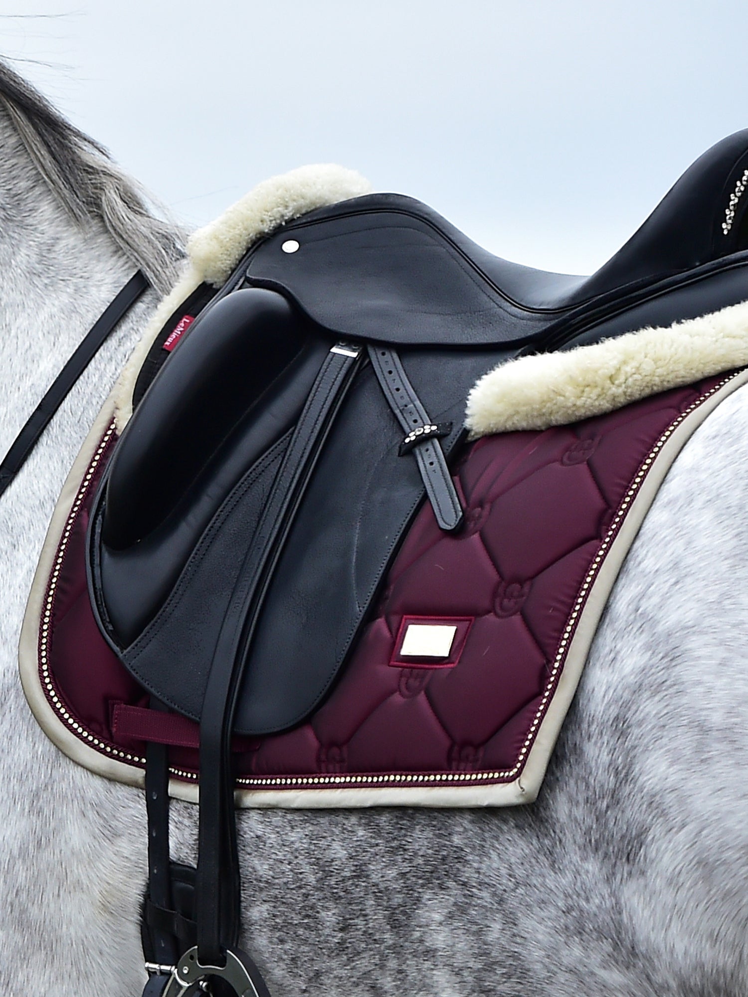 Dressage Saddle Pad Crystal Merlot Gold