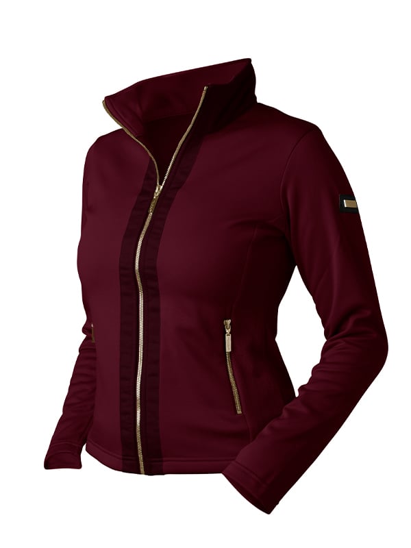 Fleece Jacket Crystal Merlot Gold