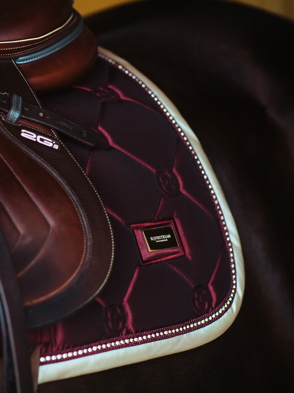 Jump Saddle Pad Crystal Merlot Gold