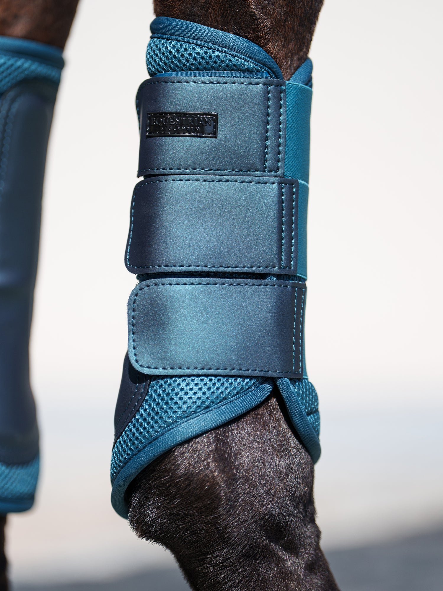Mesh Brushing Boots Teal Blue