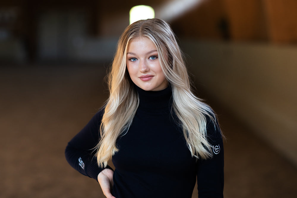 Knitted Polo Top Midnight Blue