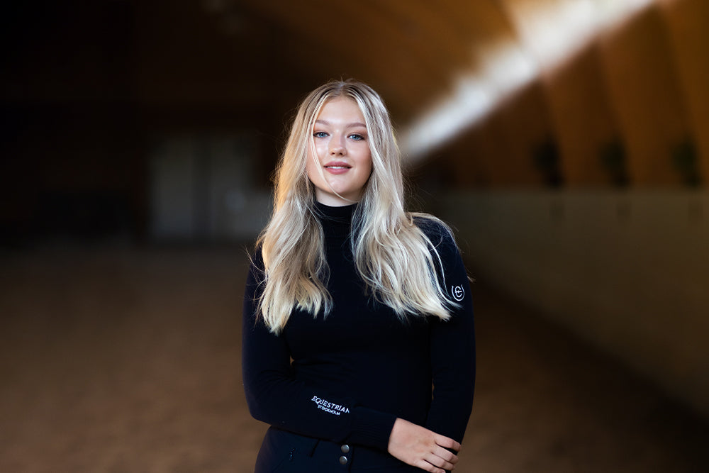 Knitted Polo Top Midnight Blue