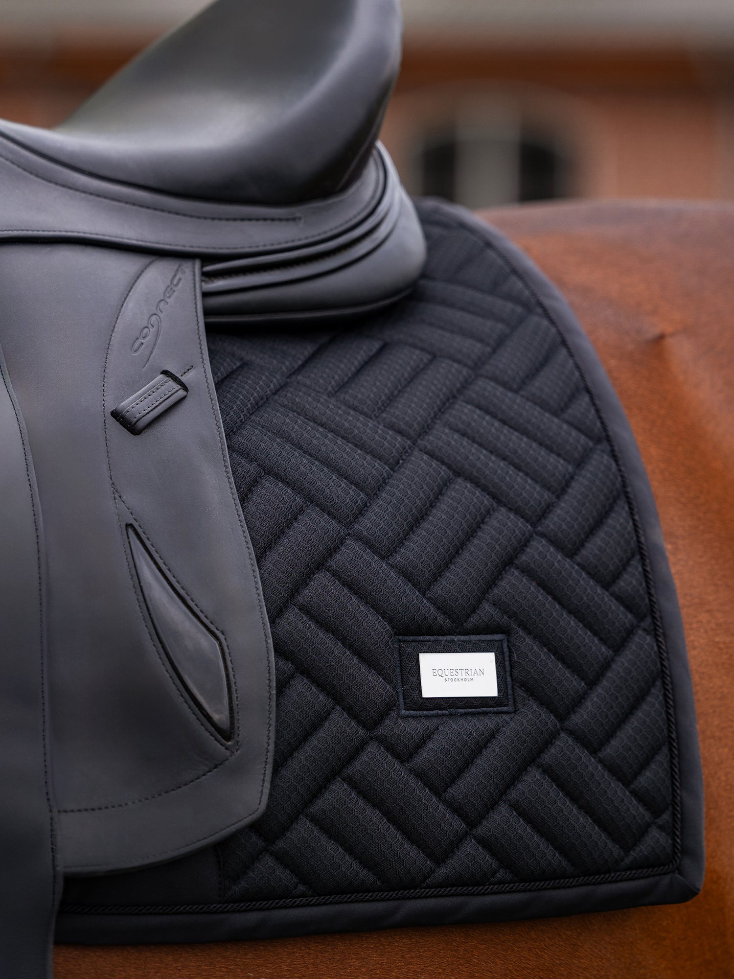 Dressage Saddle Pad Modern Mesh Black