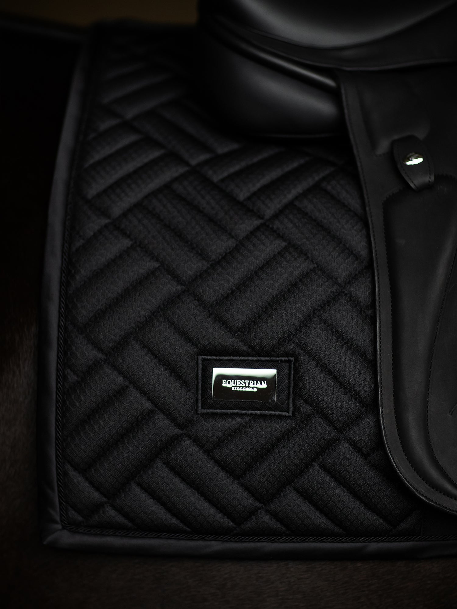 Dressage Saddle Pad Modern Mesh Black