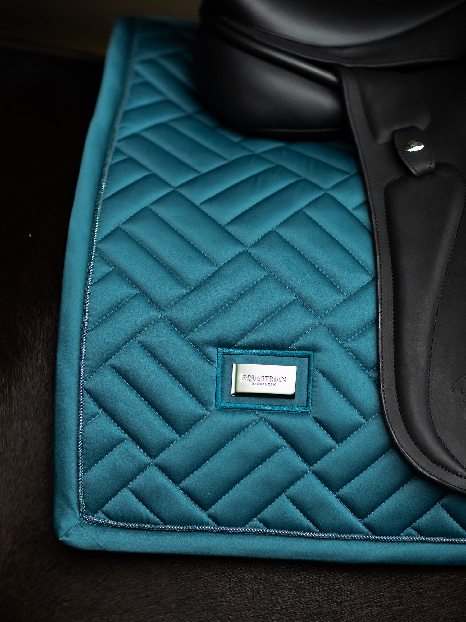 Dressage Saddle Pad Modern Teal Blue