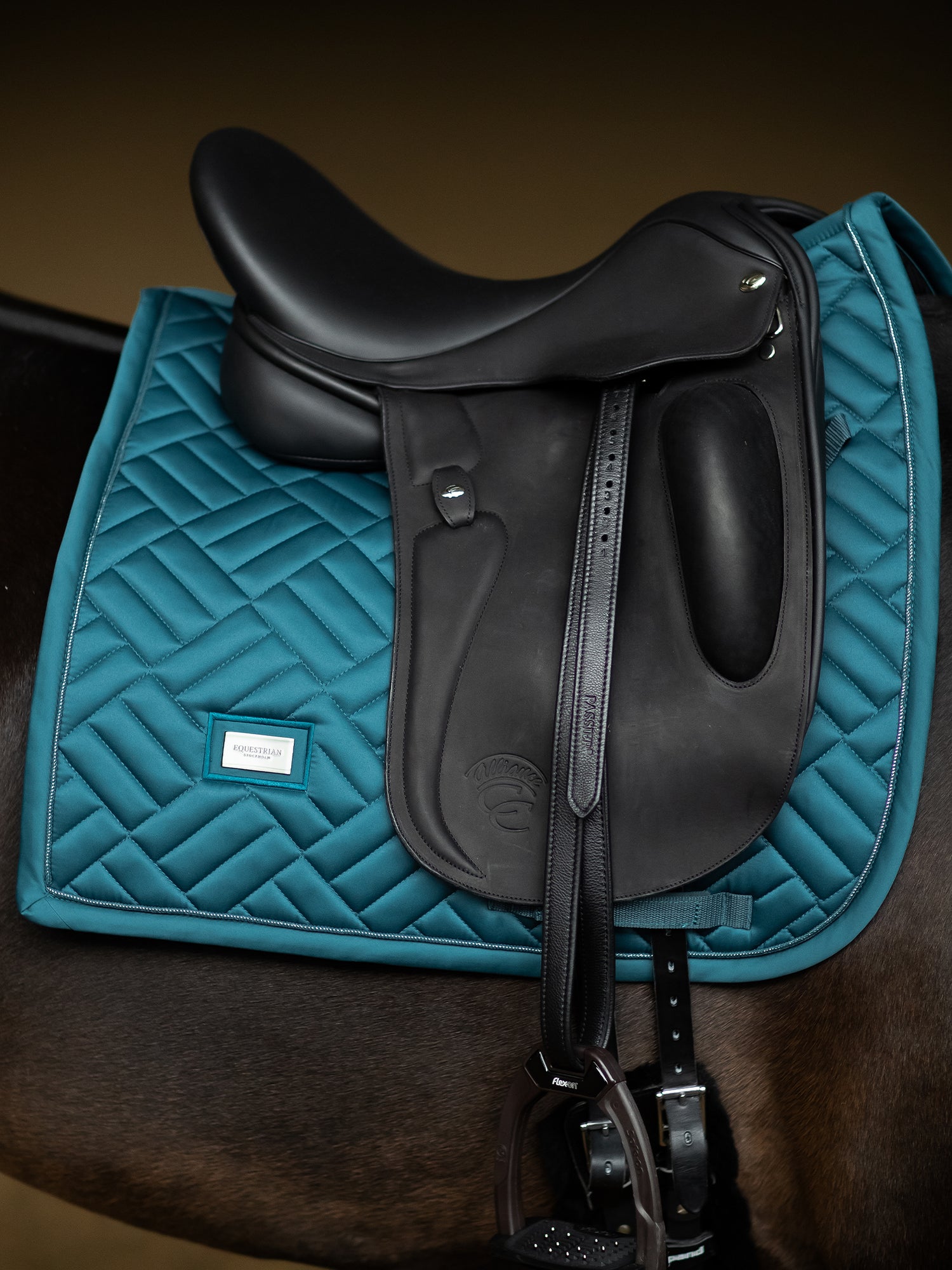 Dressage Saddle Pad Modern Teal Blue