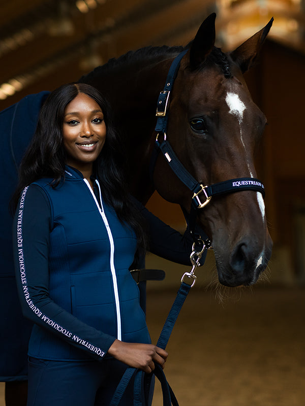 Clean Halter Modern Tech Navy