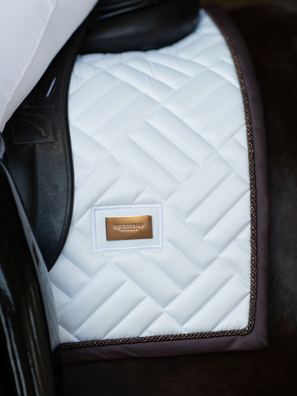 Dressage Saddle Pad Modern White Moonless Night