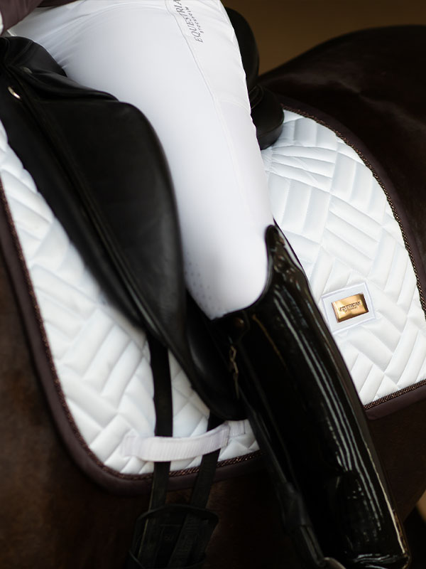 Dressage Saddle Pad Modern White Moonless Night