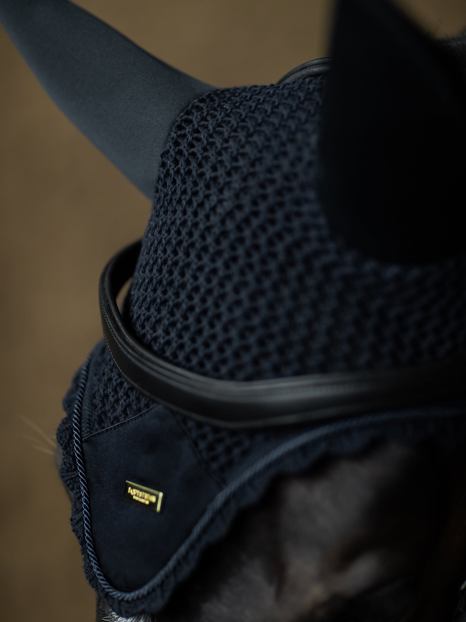 Soundless Ear Bonnet Navy Gold