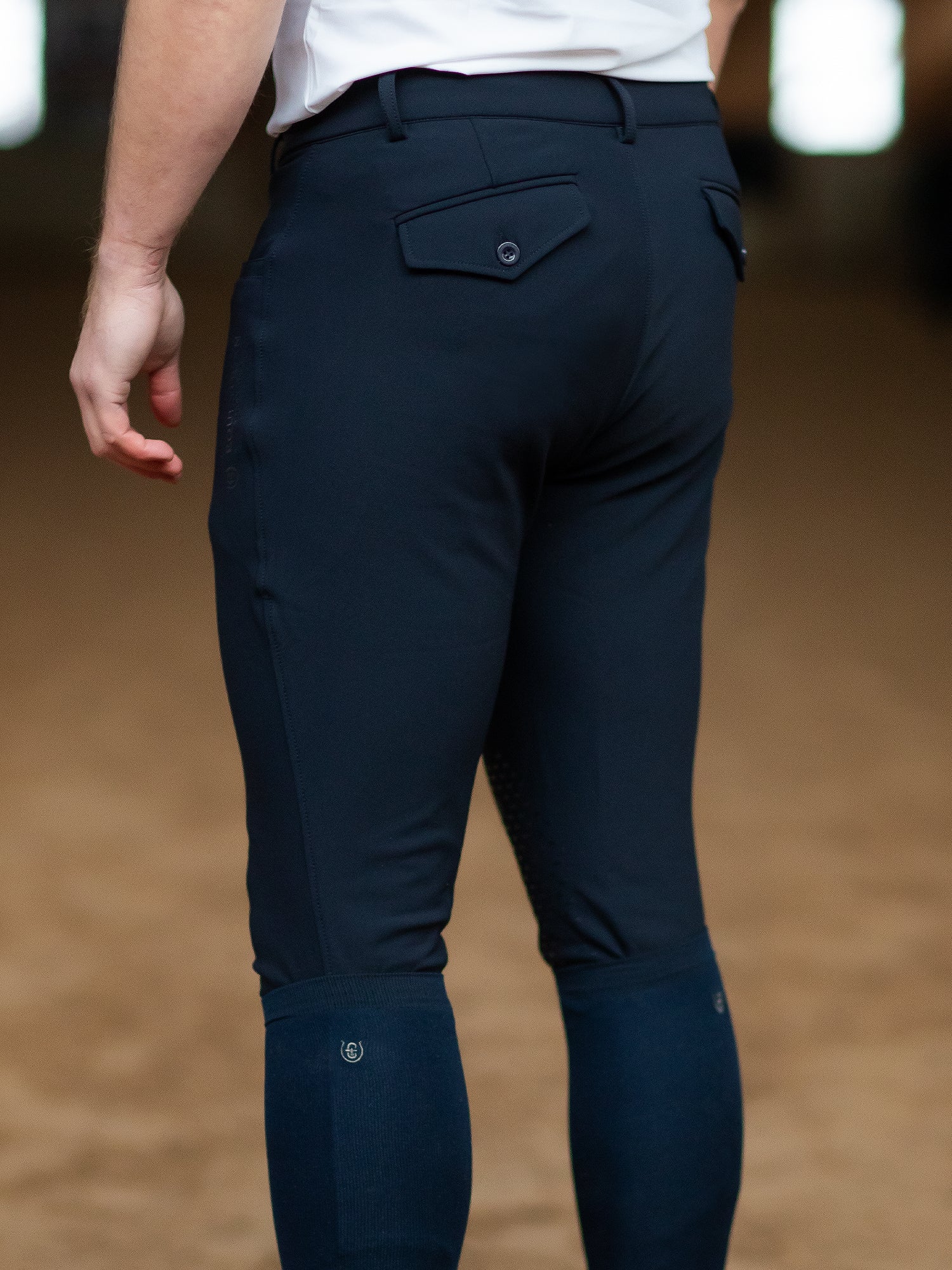 Riding Breeches Men Active Navy
