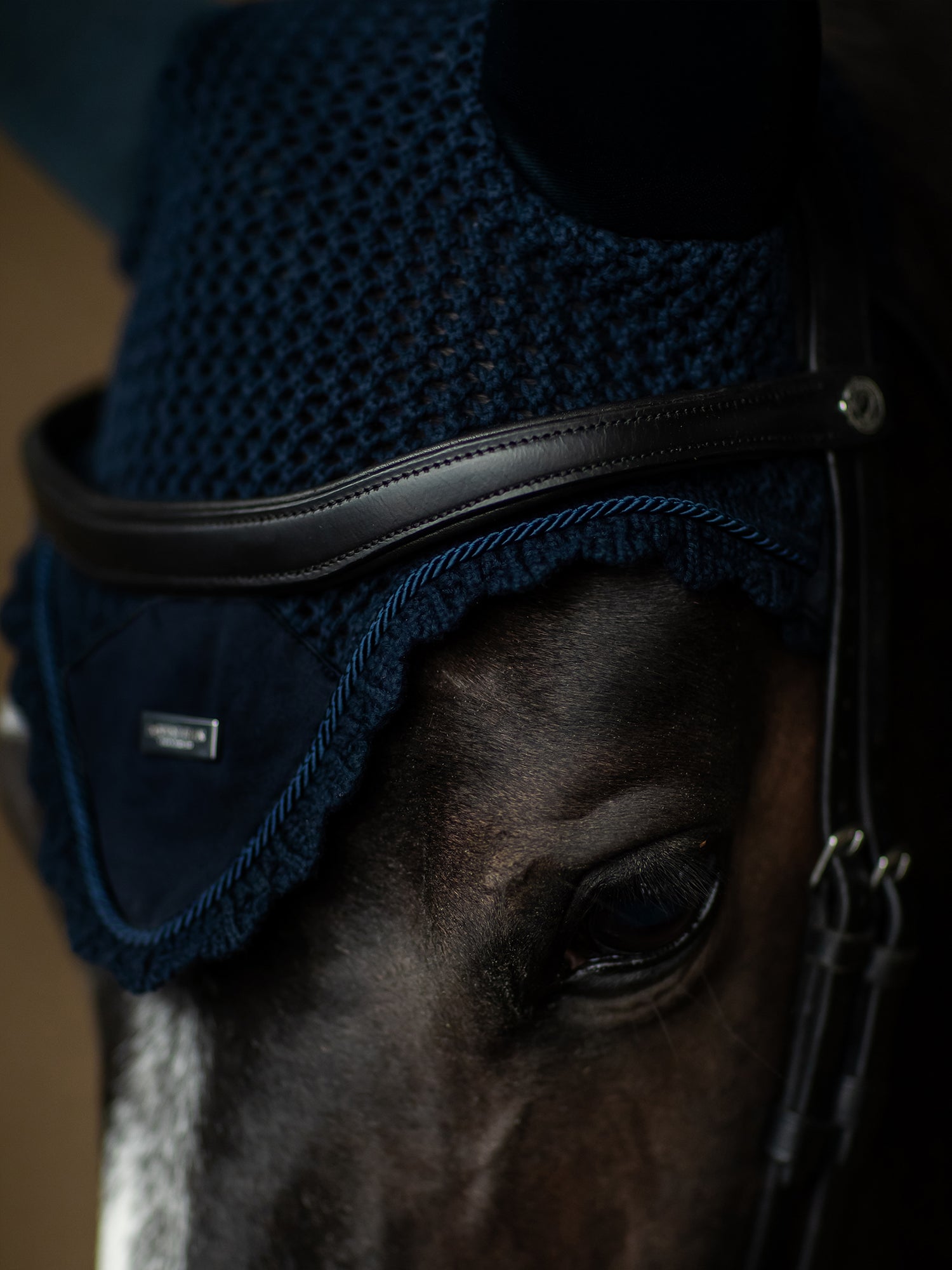 Soundless Ear Bonnet Navy Silver