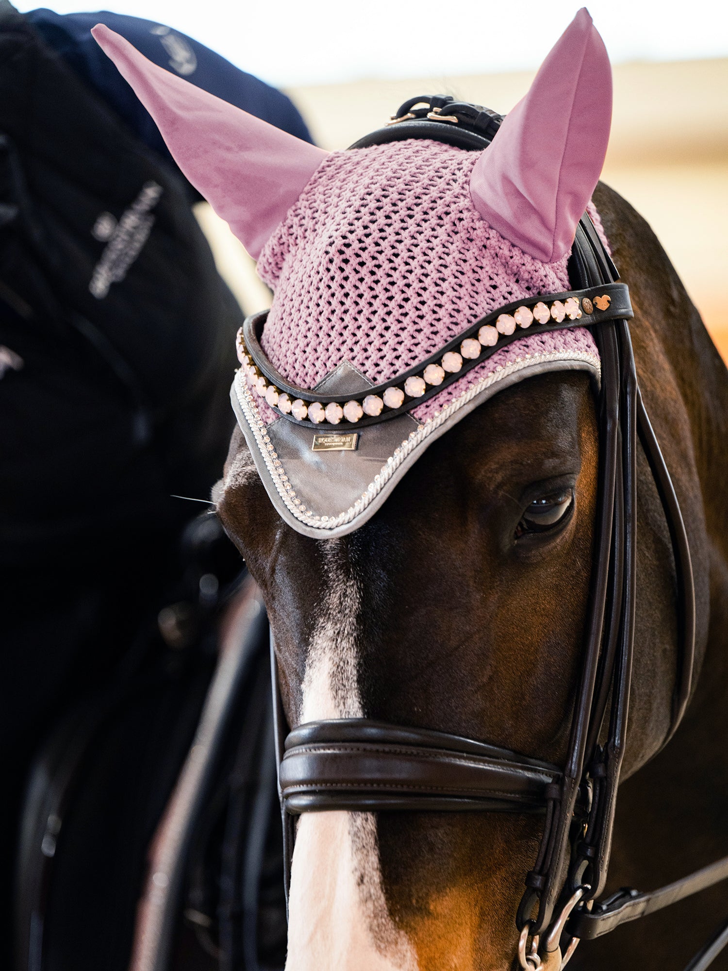 Ear Bonnet Pink Crystal