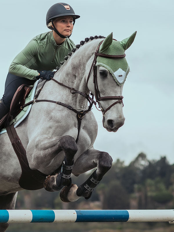 Ear Bonnet Pistachio White