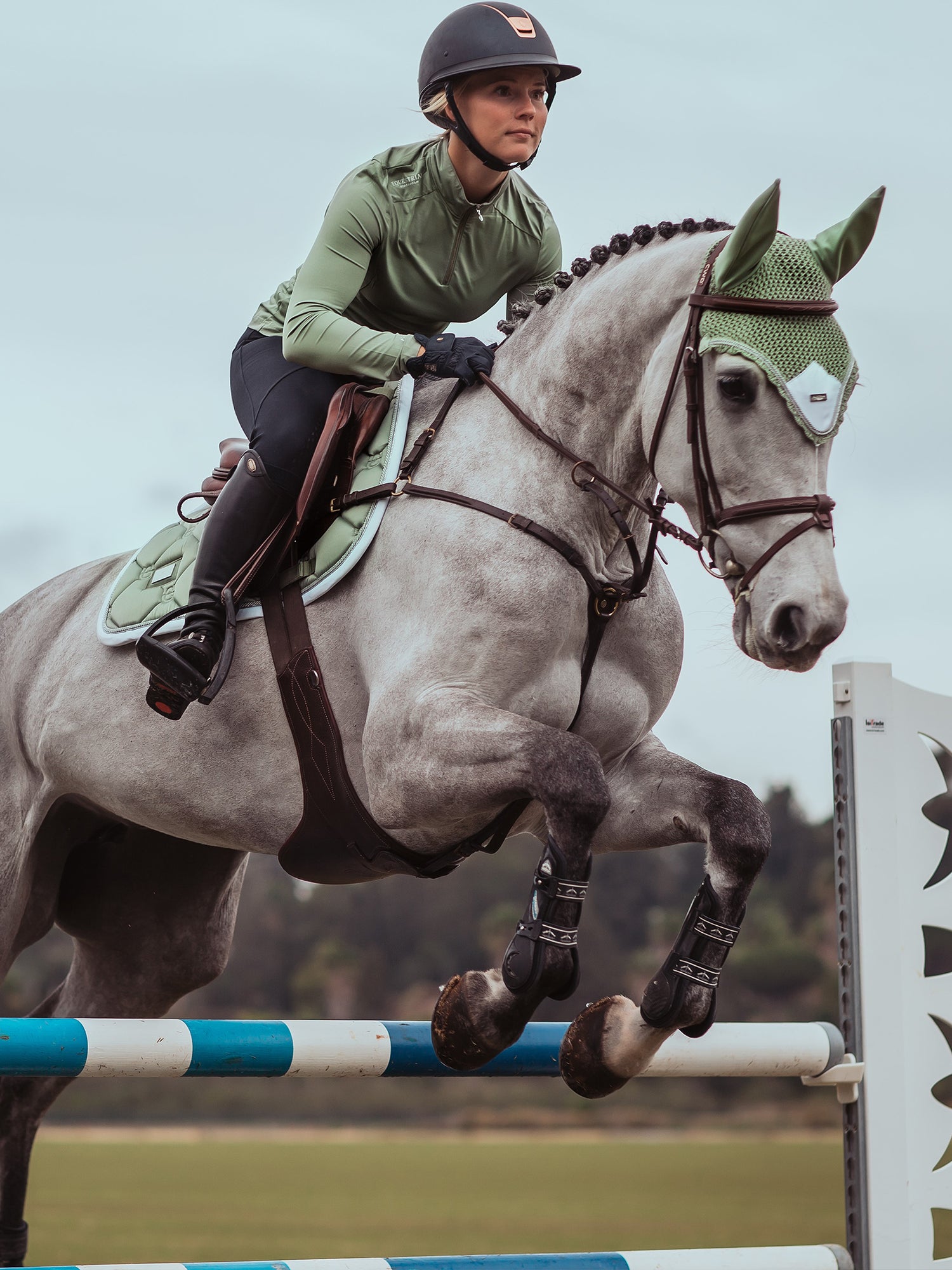 Jump Saddle Pad Pistachio White