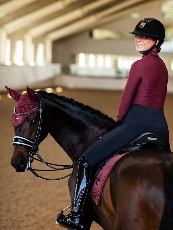Essential Mesh Top New Maroon