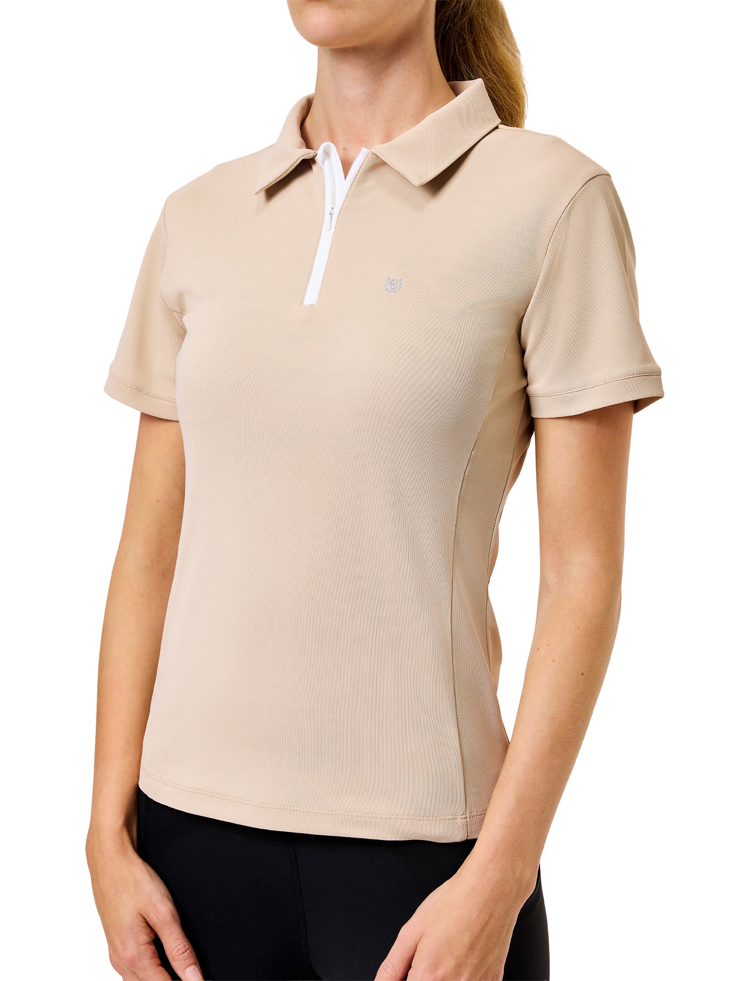 Polo Shirt Zip Sand