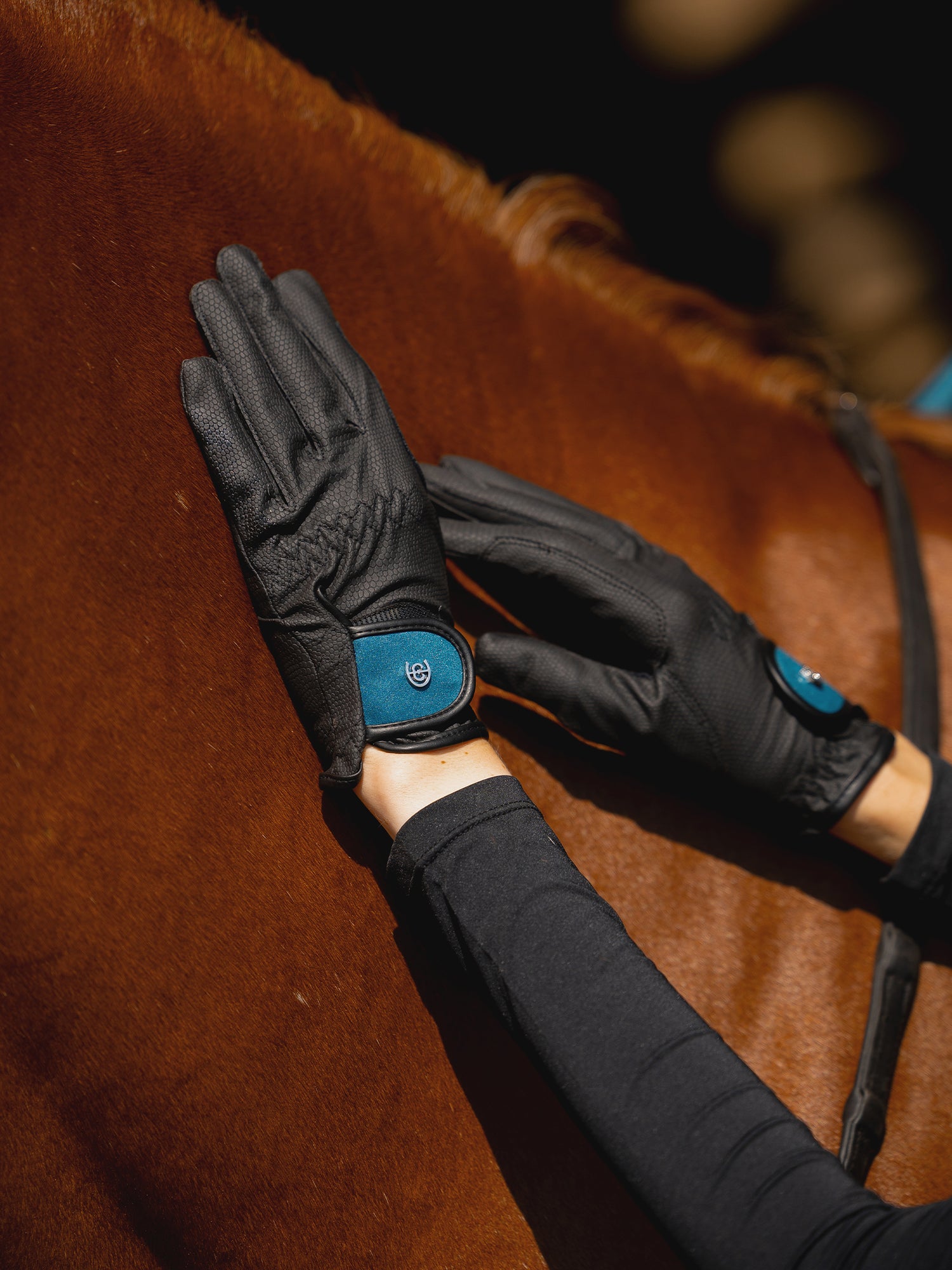 Gants d’équitation Motion Teal Blue